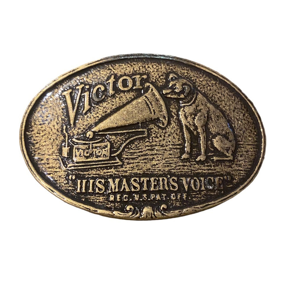 Victor “his masters voice” belt buckle. EUC